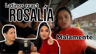 Latinos react to ROSALIA  MALAMENTE 🔥reaction video FEATURE FRIDAY✌ [upl. by Anahs]