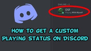 How to set a custom playing status on Discord [upl. by Anyat37]