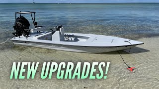 Skimmer Skiff gets UPGRADES  New MINN KOTA Power Driver motor  Walkaround Review [upl. by Eupheemia]