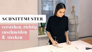 ERKLÄRVIDEO I Schnittmuster I Stoffe richtig stecken amp zuschneiden I Nähen ohne Nähkurs I Videoblog [upl. by Rodama453]