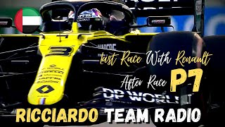 Daniel Ricciardo Team Radio LAST RACE WITH RENAULT quotWe Can Have A Beer Tonightquot P7 2020 Abu Dhabi GP [upl. by Amikehs319]