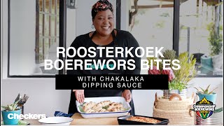 Braai Some Roosterkoek Boerie Bites with Chakalaka Sauce  Checkers [upl. by Bertsche]