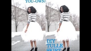 MakeItYourOwn Tulle Skirt NoSew Method [upl. by Okimuy]