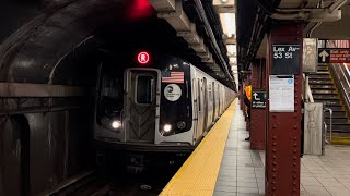 IRTIND Subway E F M R 6 Trains  Lexington Ave51st53rd Street [upl. by Ekim]