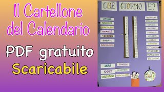 Cartellone del CALENDARIO PDF scaricabili gratuiti SCUOLA PRIMARIA [upl. by Einad768]