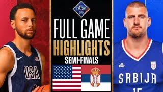 USA vs Serbia Basketball FULL GAME HIGHLIGHTS SEMIFINALS Paris 2024 Olympics [upl. by Notla]