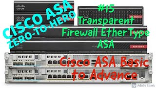 Cisco ASA Training Zero To Hero  Transparent Firewall  EtherType ACL  Lesson 15 [upl. by Un]