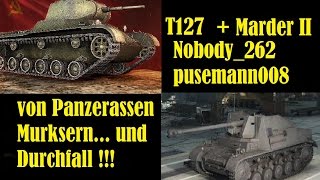 World of Tanks GastReplay 0162 deutsch Tier 1  3  T 127  Marder 2 [upl. by Bernadette]