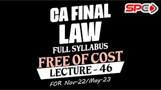 CA FINAL LAW  LECTURE 46  FOR NOV 22MAY 23  FCRA 4 [upl. by Riehl]