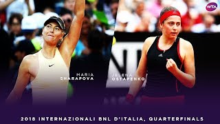 Maria Sharapova vs Jelena Ostapenko  2018 Internazionali BNL dItalia Quarterfinals [upl. by Aicilihp]