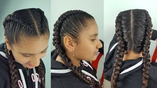 TRENZAS BOXEADORA  BOXER BRAIDS  TRENZAS HOLANDESAS  HOW TO CORNROW  DIANA ROJAS [upl. by Idette]