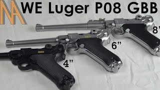 WE Luger P08 GBB Small Medium en Large Review Nederlands HD [upl. by Marmawke]