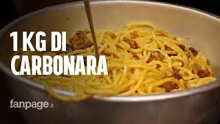 Roma la sfida del ristorante romano se mangi 1 kg di carbonara non paghi [upl. by Neve]