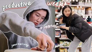 productive week in my life VLOG christmas shopping decorating journaling meetup [upl. by Nahraf]