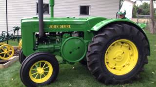 Starting amp Driving 1945 John Deere Model D Tractor [upl. by Loseff]