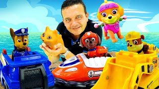 Paw Patrol de juguete Una serie de juegos con la Patrulla Canina Videos para niños [upl. by Furlani916]