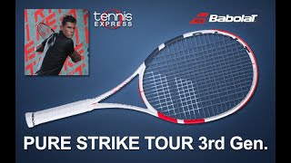 Babolat Pure Strike Tour 3rd Gen Tennis Racquet Review  Tennis Express [upl. by Suirad]