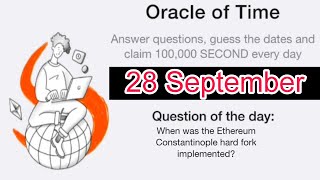 Oracle Of The Day  Oracle of Time Today When was the Ethereum Constantinople hard fork implemented [upl. by Fabiolas]