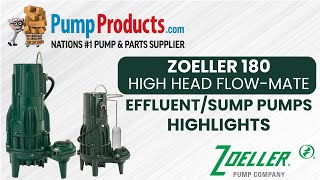 Zoeller 180 Series quotHigh Head FlowMatequot EffluentSump Pump Product Highlight [upl. by Eibob963]