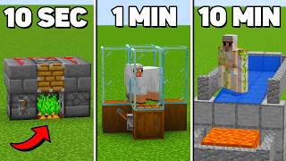 Minecraft Farms in 10 SECONDS 1 MINUTE amp 10 MINUTES [upl. by Arvad778]