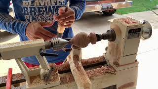 How To Make A Wooden Spin Top  Cómo Hacer Un Trompo De Madera [upl. by Carbone]