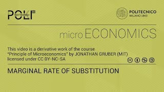 Marginal Rate of Substitution derived from video lecture by Jonathan Gruber [upl. by Tressia609]