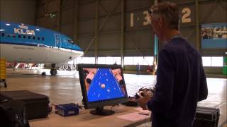 KLM drone inspection B737800 by MainBlades amp KLM EampM [upl. by Kamal]