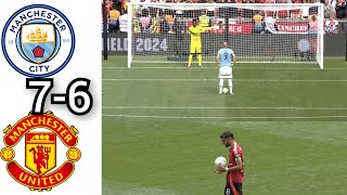 Man City Vs Man United 1176 on penalties  Community Shield [upl. by Oilasor512]