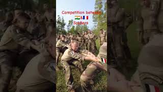 Competition between Soldiers of IndiaampFrench indianmilitary army frencharmy soldier military [upl. by Ynnol622]