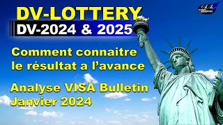 DVLOTTERY  Peuton Connaitre le résultat à lavance   Analyse Visa Bulletin Janvier [upl. by Amie672]