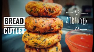 Unique Recipe of Bread Cutlet in Air fryer  Veg Lover Try this once  EktasKitchen [upl. by Aivatal]