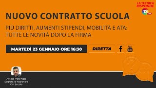 Nuovo contratto scuola più diritti aumenti stipendi mobilità e Ata tutte le novità dopo la firma [upl. by Maximilianus282]