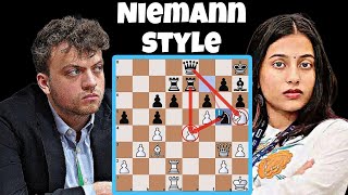 Hans Neimann vs Divya Deshmukh  Tata Steel Challengers 2024 [upl. by Hemminger]