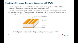 How to model coplanar waveguide CPW in Altair Feko [upl. by Kale]