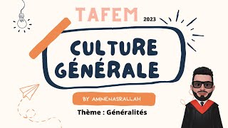 TAFEM 2023  Culture générale  Thème  Généralités 163 informations [upl. by Camilo]