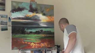 Scottish Landscape Oil Painting Demo Uig Sky PART 3 [upl. by Chapen84]