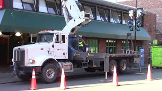 PETERBILT 365 wMANITEX 30100C  RKM Crane No 601 Victoria BC Canada March 18 2024 [upl. by Nayd]