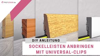 Sockelleisten anbringen  Anleitung für Universal Befestigungsclips [upl. by Moran]