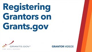 Grantors Registering on Grantsgov [upl. by Siocnarf772]