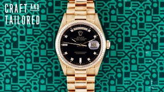 What Is On My Wrist Unpolished 1987 Rolex DayDate Ref 18038 Black Diamond Dial W BP [upl. by Barri239]