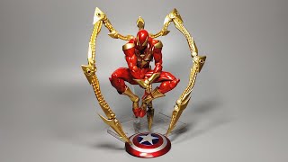 Amazing Yamaguchi Revoltech Iron Spider SpiderMan 2021  Does whatever an iron spider can [upl. by Akcirehs]