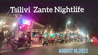 Tsilivi Zakynthos August 182022 Beautiful Night Drive  in 4K  Living in Zante [upl. by Anniram]