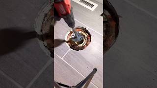 Removing Recessed toilet flange plumbing [upl. by Adnohsor]