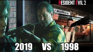 Robert Kendo’s Sacrifice Father Protecting His Daughter  RE2 Remake VS Original RE2 Comparison [upl. by Hayikaz]