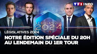 Édition spéciale législatives  J Bardella G Attal R Glucksmann et X Bertrand invités du 20H [upl. by Yrred]