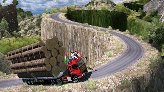 Overloaded Trailer  the most dangerous road  Euro Truck Simulator 2 [upl. by Purcell687]