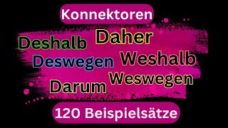 Deutsch B1 bis B2 Die Konnektoren  Deshalb darum deswegen daher weshalb weswegen [upl. by Bass]