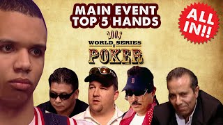 2003 WSOP Main Event  Top 5 Hands  World Series of Poker [upl. by Batish448]