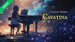 EASY Cavatina  Stanley Myers Piano Tutorial [upl. by Aerdnaed]