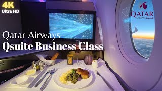 15 hours on World Best Business Class Qatar Airways Qsuite Full Experience [upl. by Gareth33]